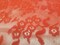 1 Yard Red Daisy Embroidered Mesh Tulle Net Fabric for Lingerie Bridal